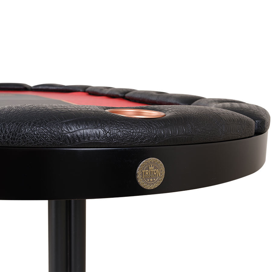 Elite 10 Player Poker Table With Wood Finish
