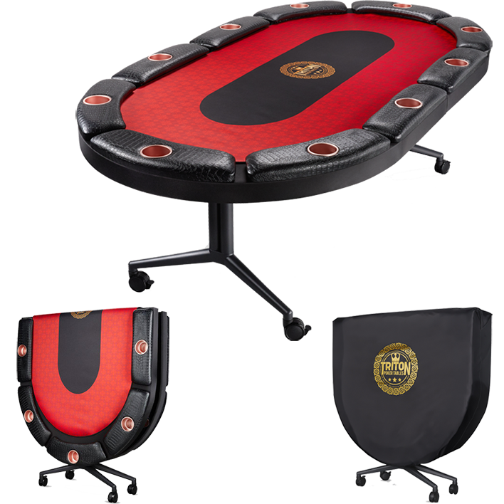Triton 90" Premium 10 Player Folding Poker Table TRITON POKER TABLES