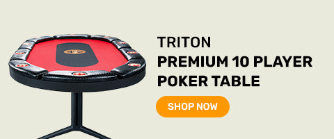  Triton Poker - Mesa de póquer plegable estilo casino, 10  jugadores ovalada, portátil, mesa de póquer Texas Hold'em con alfombrillas  (incluidas) : Juguetes y Juegos