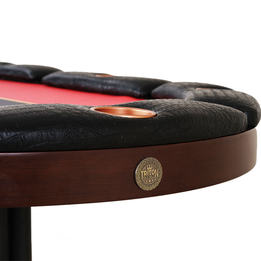 Elite 10 Player Poker Table With Wood Finish