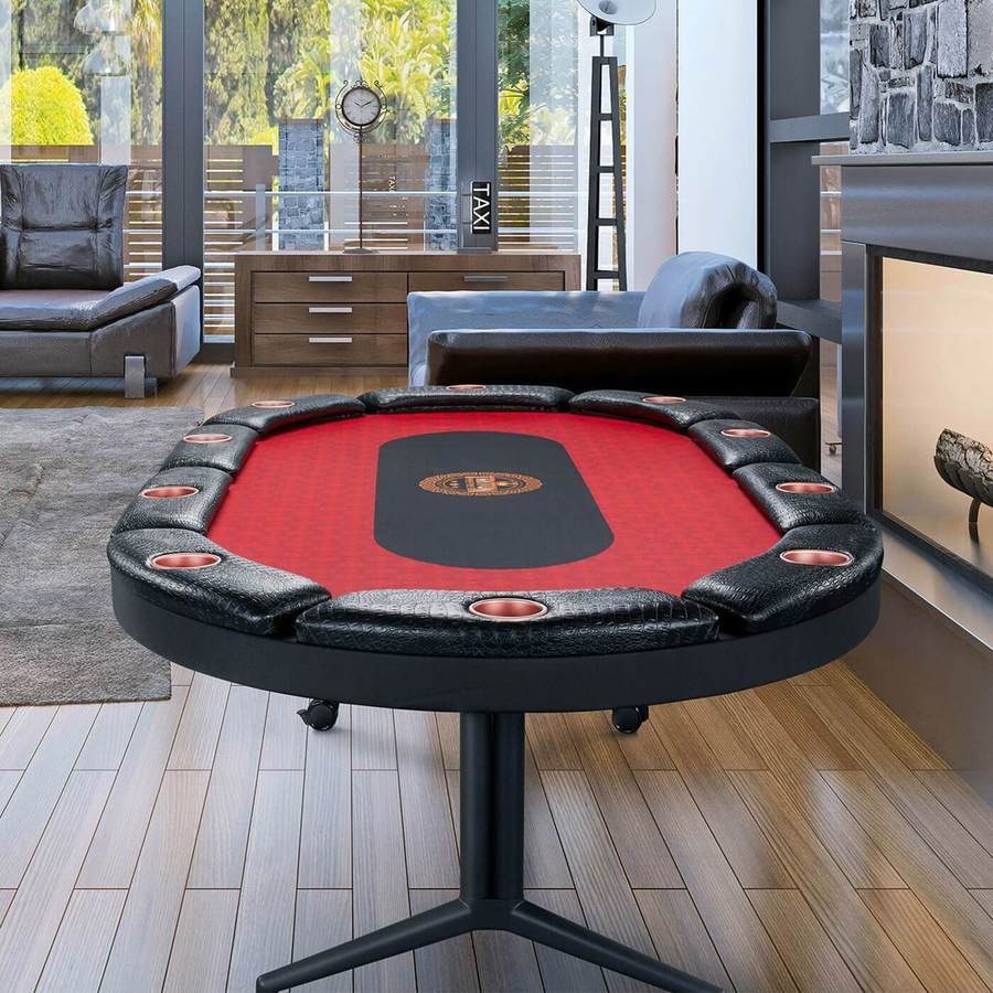 Triton Premium Folding 10 Player Poker Table + Premium Poker Chip Sets