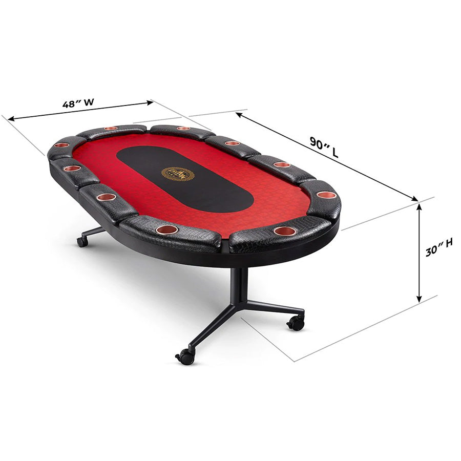 10 Player Poker Table + 10 Chairs + 1 Extra Mat